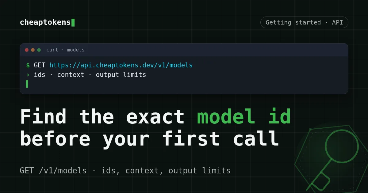 Terminal showing a GET request to the models endpoint
